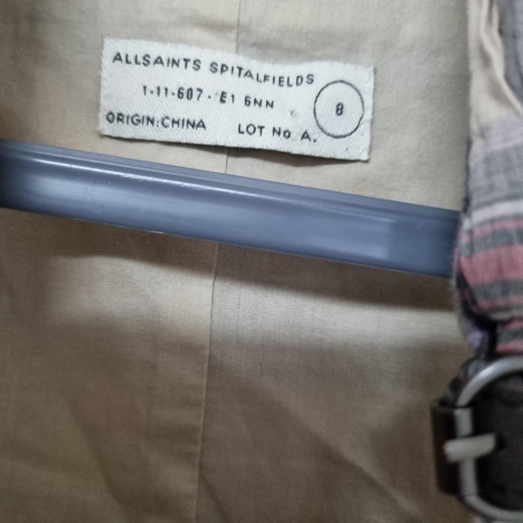 Allsaints deadwood altair topUk 8Leather strapsChecked - Picture 5 of 6